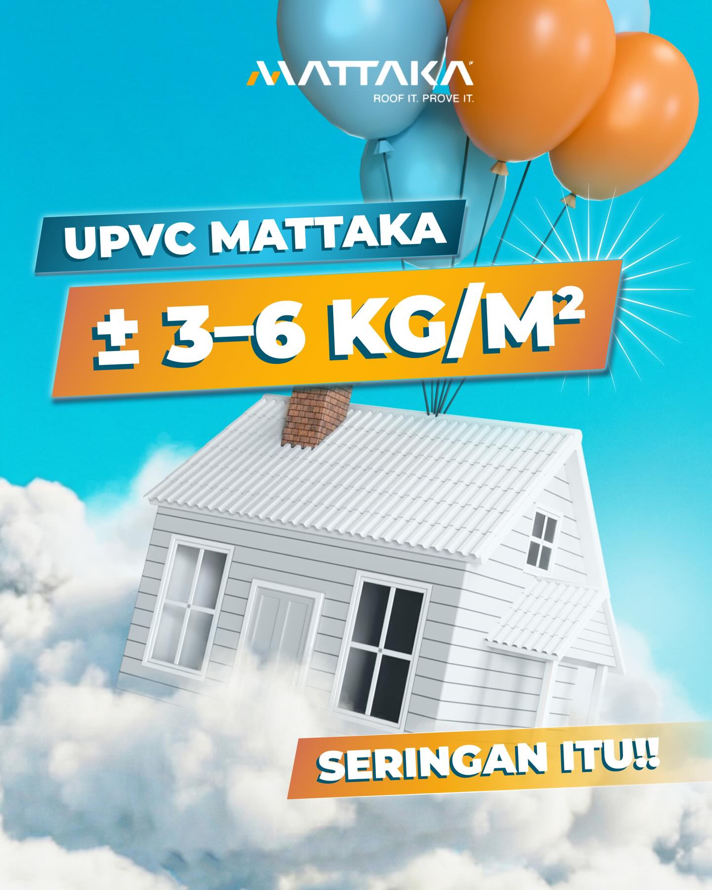 atap upvc mattaka sangat ringan